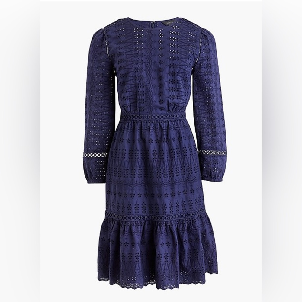 J. Crew Eyelet Flutter-hem Dress Sz. 6 BNWT